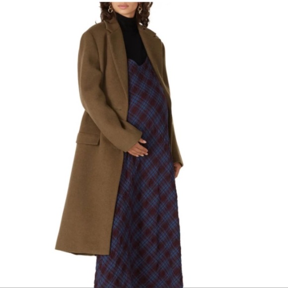 Hatch Ricky Slip Plaid Dress Port Navy Size 0 Maternity 0-2 - Picture 2 of 9